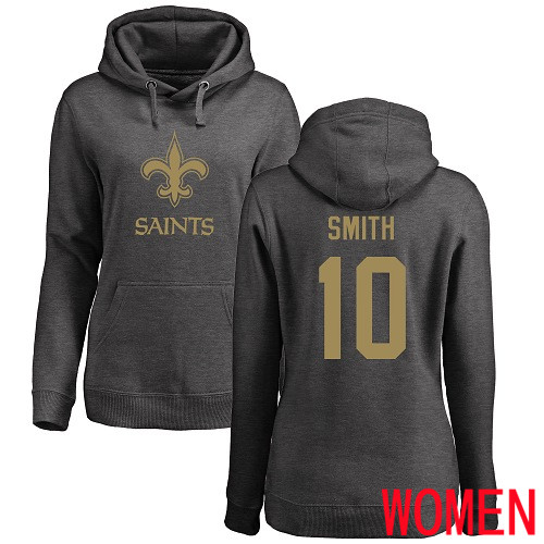 New Orleans Saints Ash Women Tre Quan Smith One Color NFL Football #10 Pullover Hoodie Sweatshirts